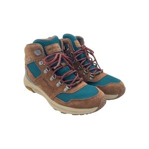 Merrell Women’s Waterproof Hiking Boots Brown and Teal, Size 9